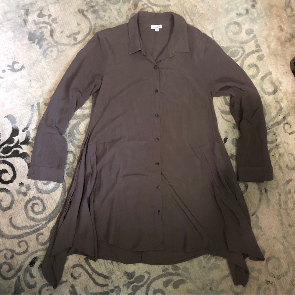 Splendid Button Down Designer Dress - image 1